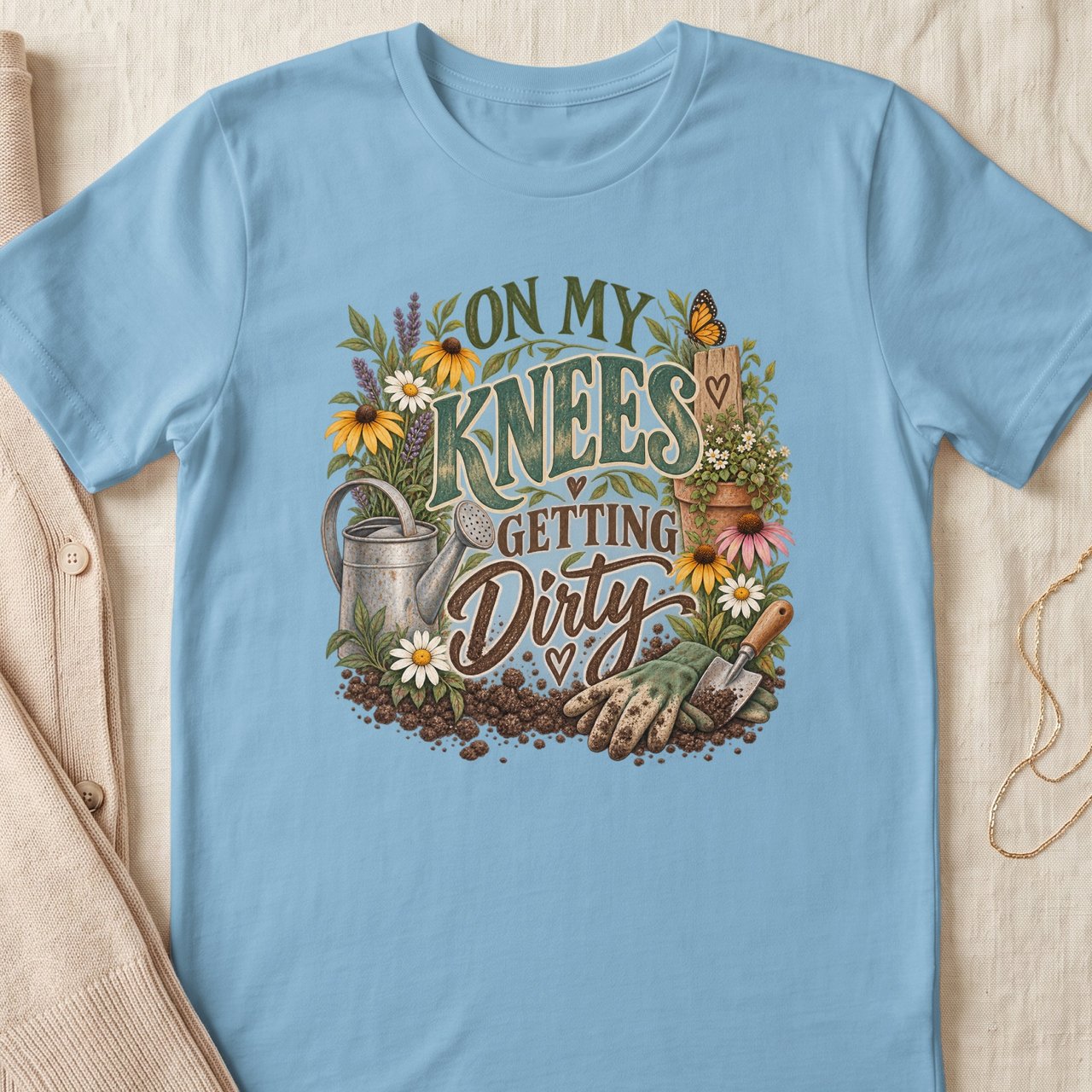 On My Knees Getting Dirty Tee