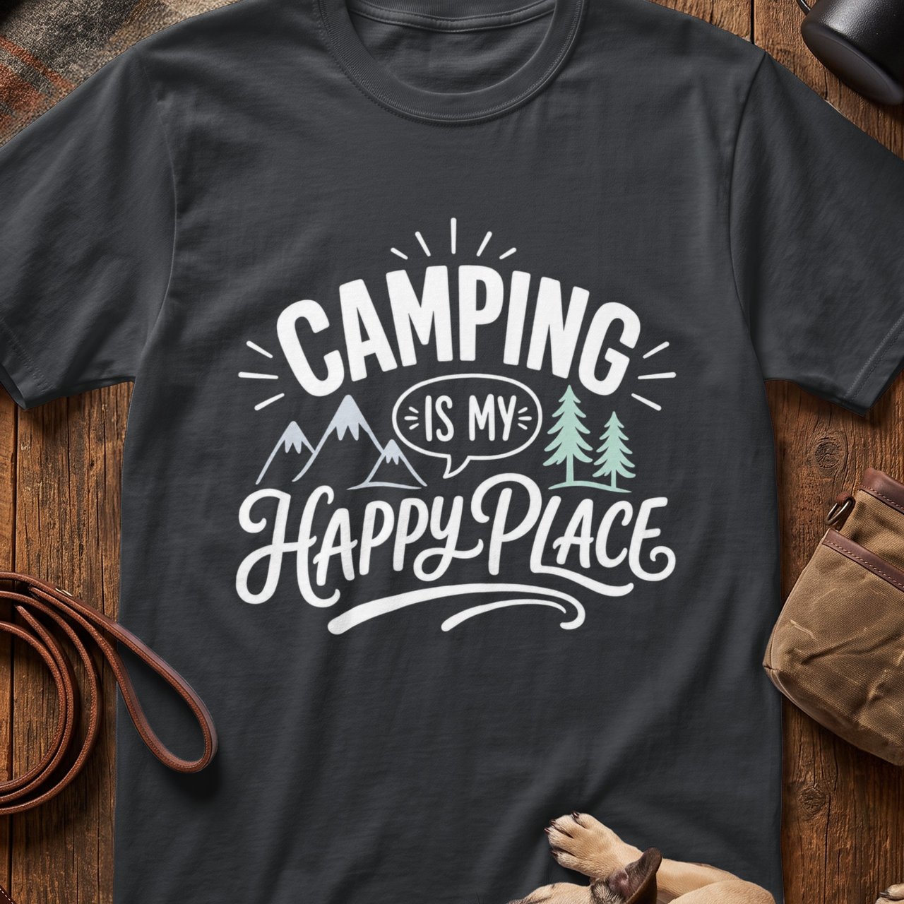 Camping Happy Place Tee