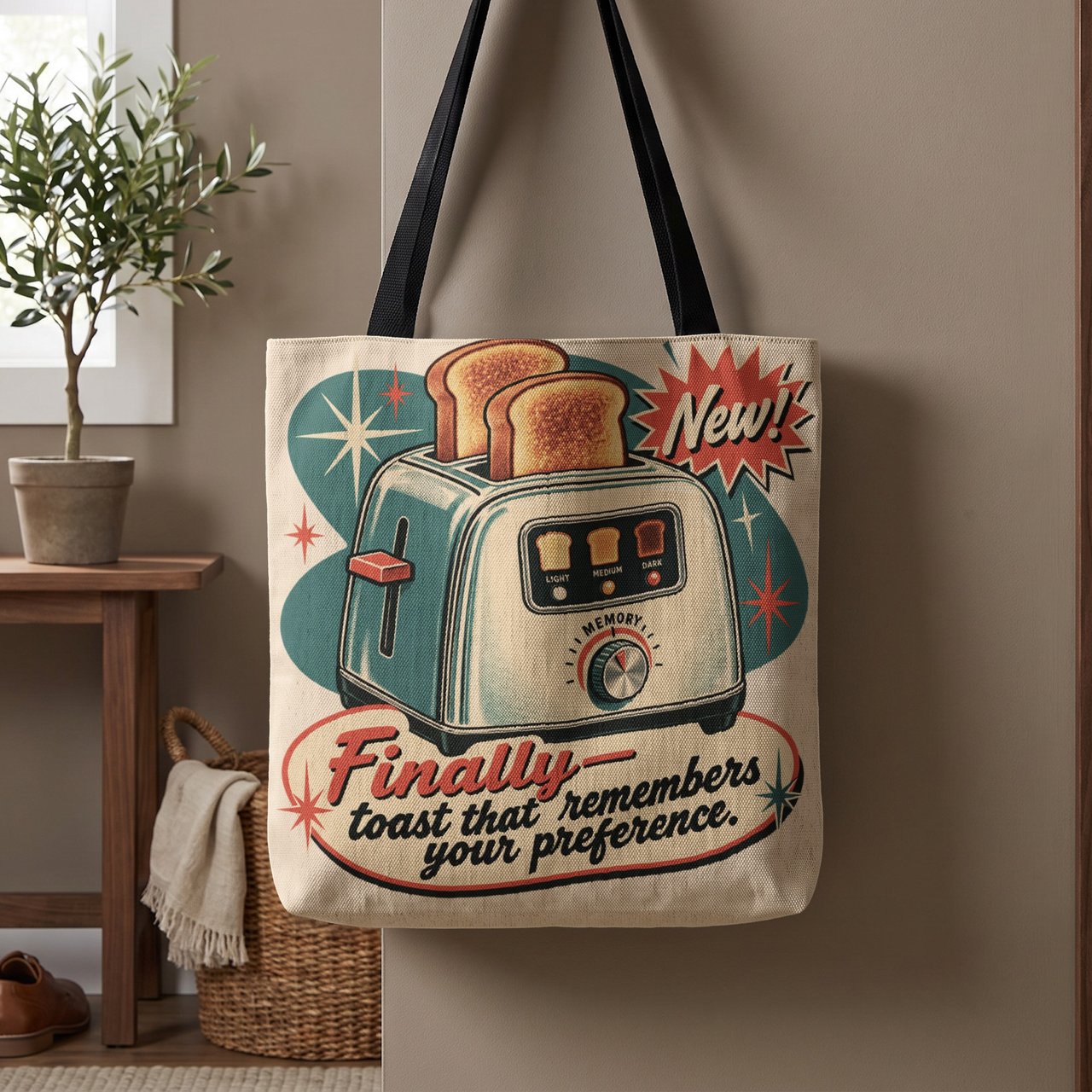 Vintage Toaster Ad Tote Bag