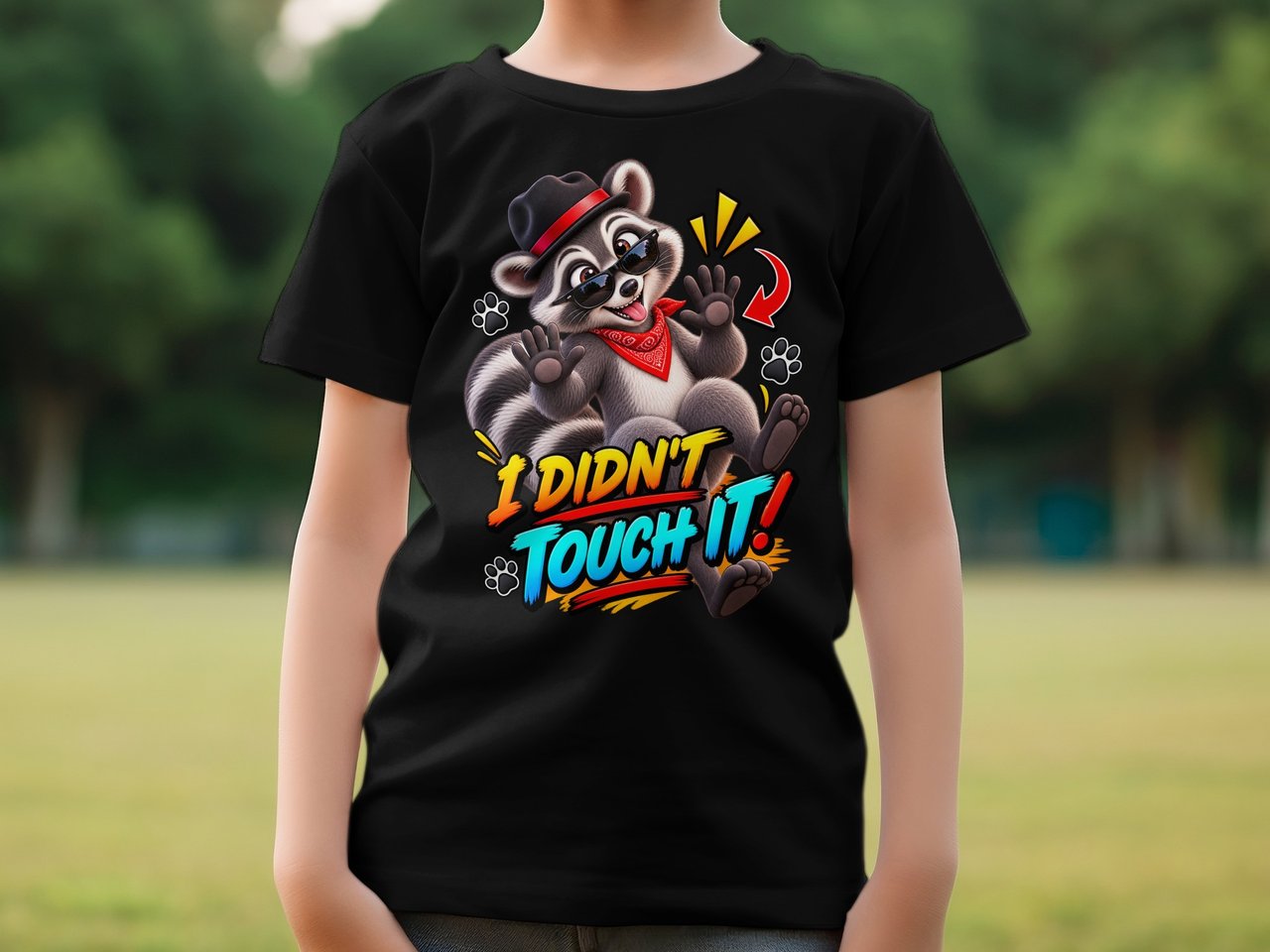 I Didn't Touch It Randy the Raccoon Tee