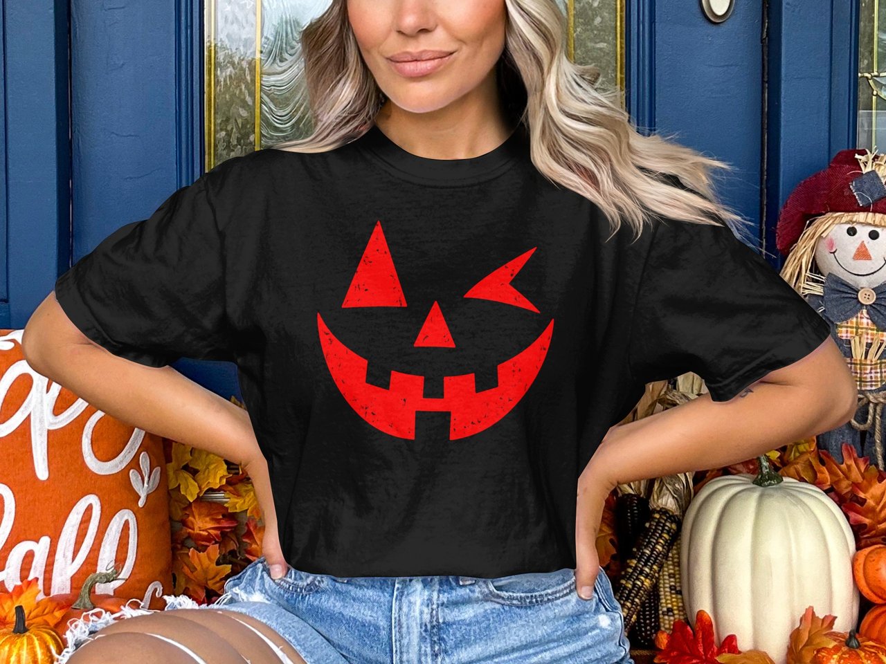 Winking Pumpkin Face Tee