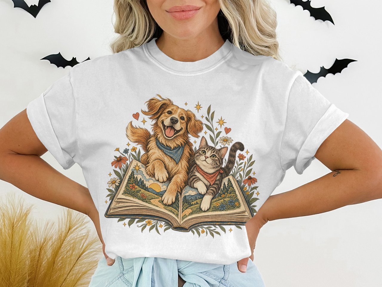 Storybook Dog and Cat Tee