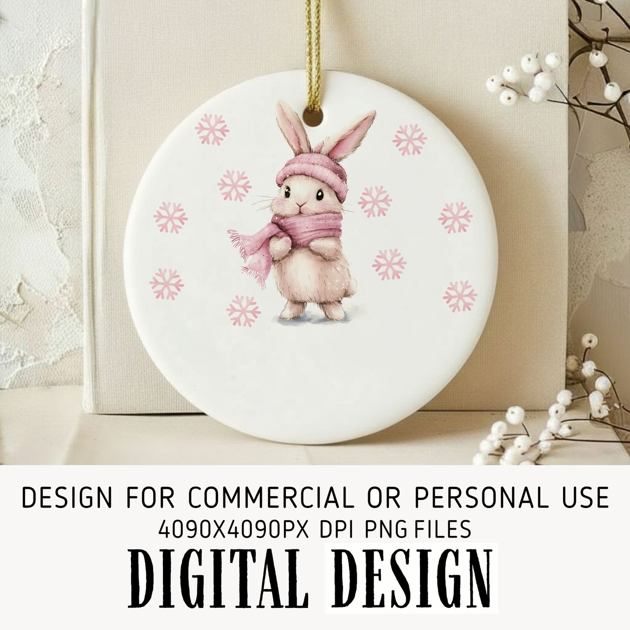 Baby First Christmas Bunny Digital