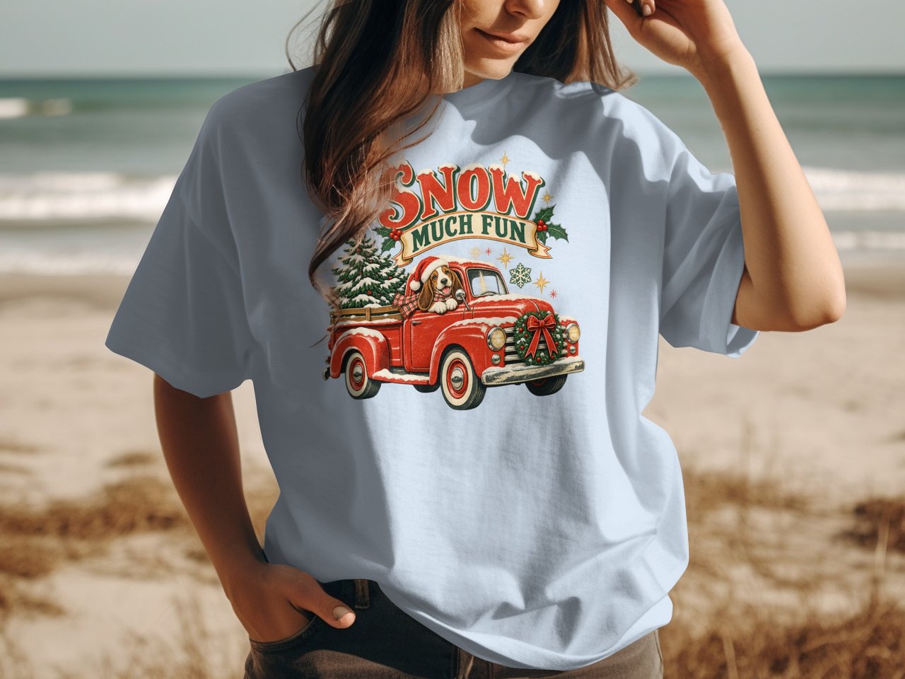 Snow Much Fun Christmas Truck Tee