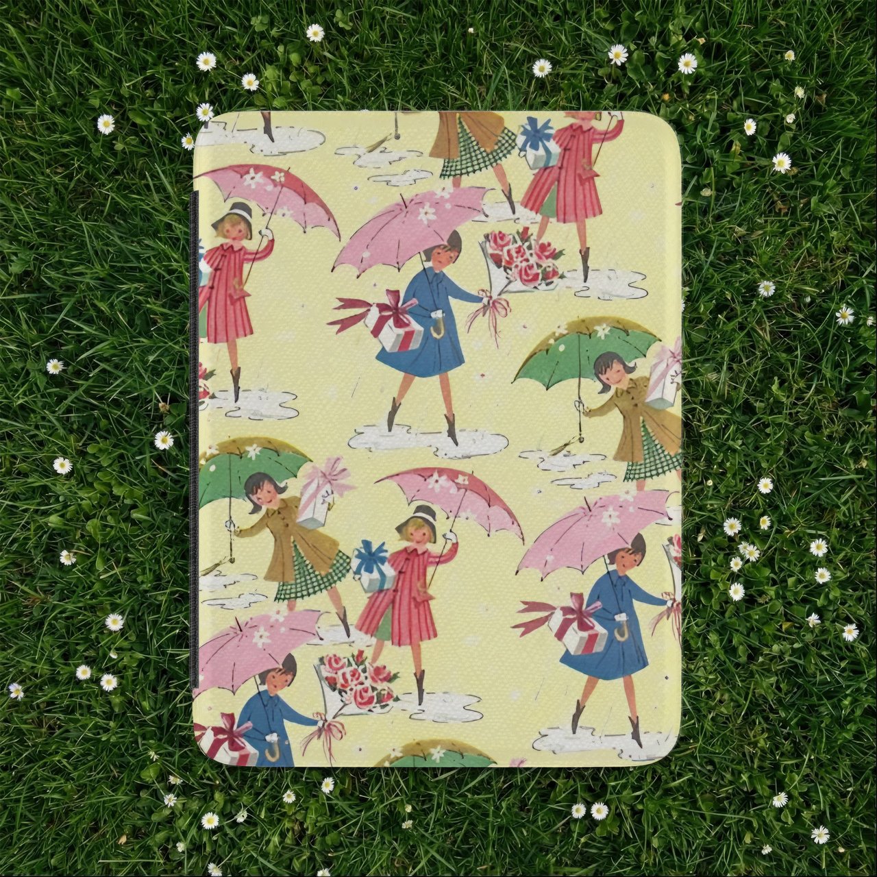 Vintage Rainy Day Girls Kindle Case
