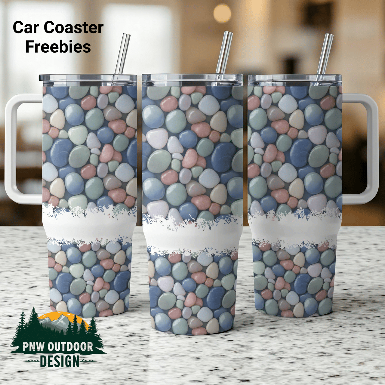 40oz Tumbler Sublimation, Seamless, Distressed, Tapered, Pebble Stone Pattern, Digital Download, Rocks Texture, Tumbler Wrap