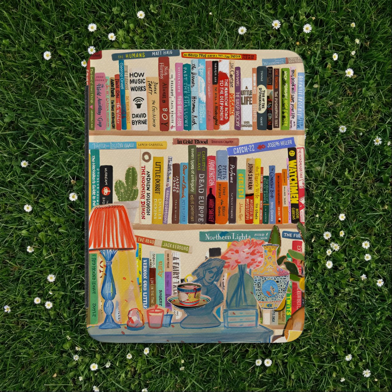 Cozy Bookshelf Kindle Case