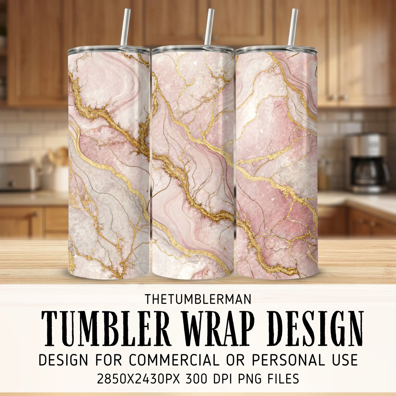 Pink Marble 20 oz Skinny Tumbler Wrap Sublimation Design, Gold Veins, Straight and Tapered Wrap png, Digital Download, Tumbler Design