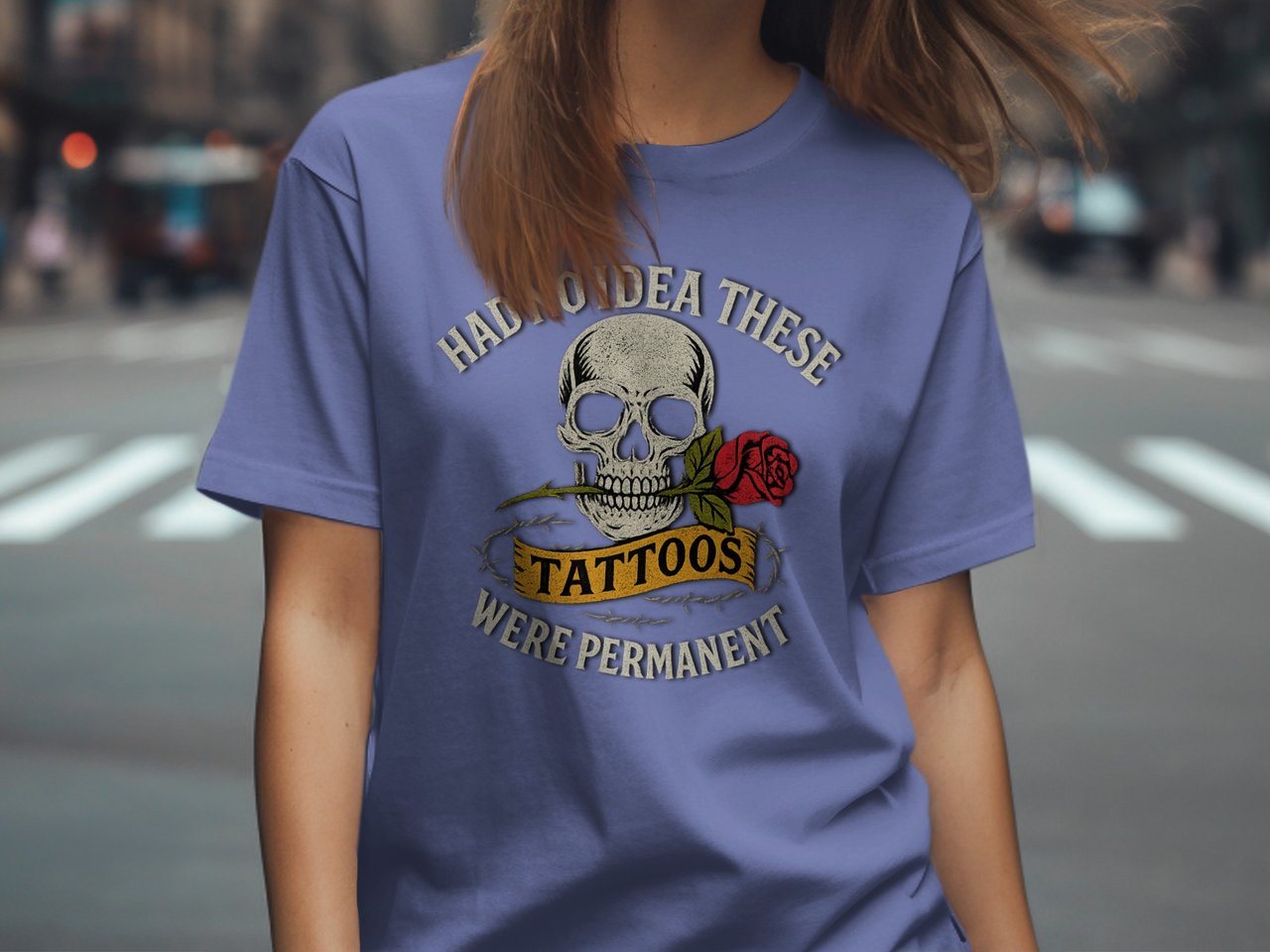 Skull Tattoo T-Shirt, Rose Tattoo, Funny Tattoo Tee, National Tattoo Day Gift, Tattoo Lover Shirt, Tattoo Artist Present, Skull TShirt