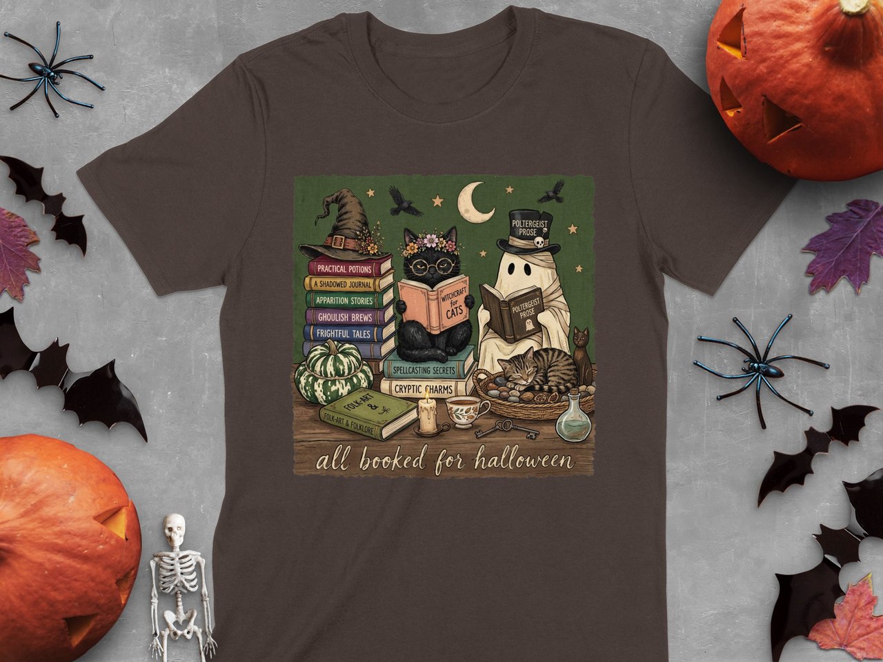 All Booked For Halloween Tee