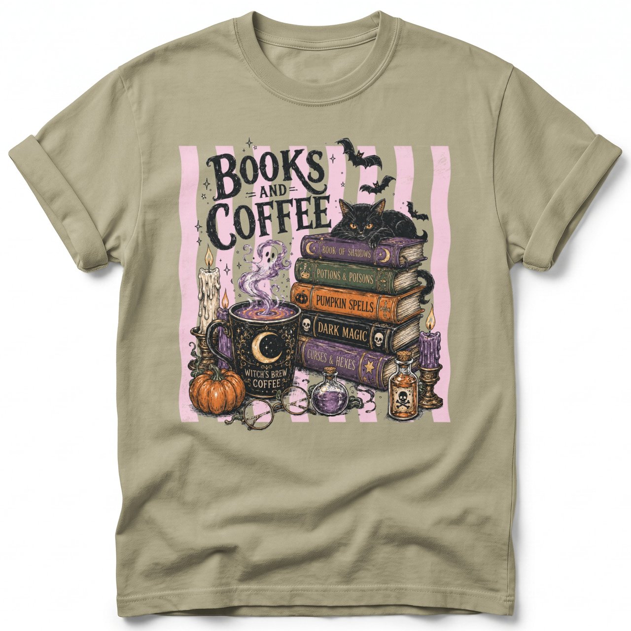 Books and Coffee Witchy Tee