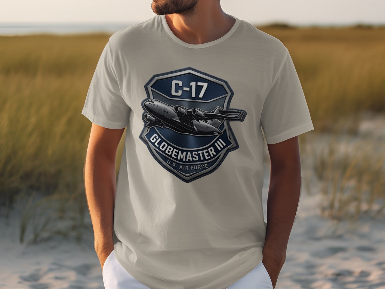 C-17 Globemaster III Air Force T-Shirt, US Military Aviation Tee, Veteran Gift, Proud Airman Shirt, Patriotic Military Apparel