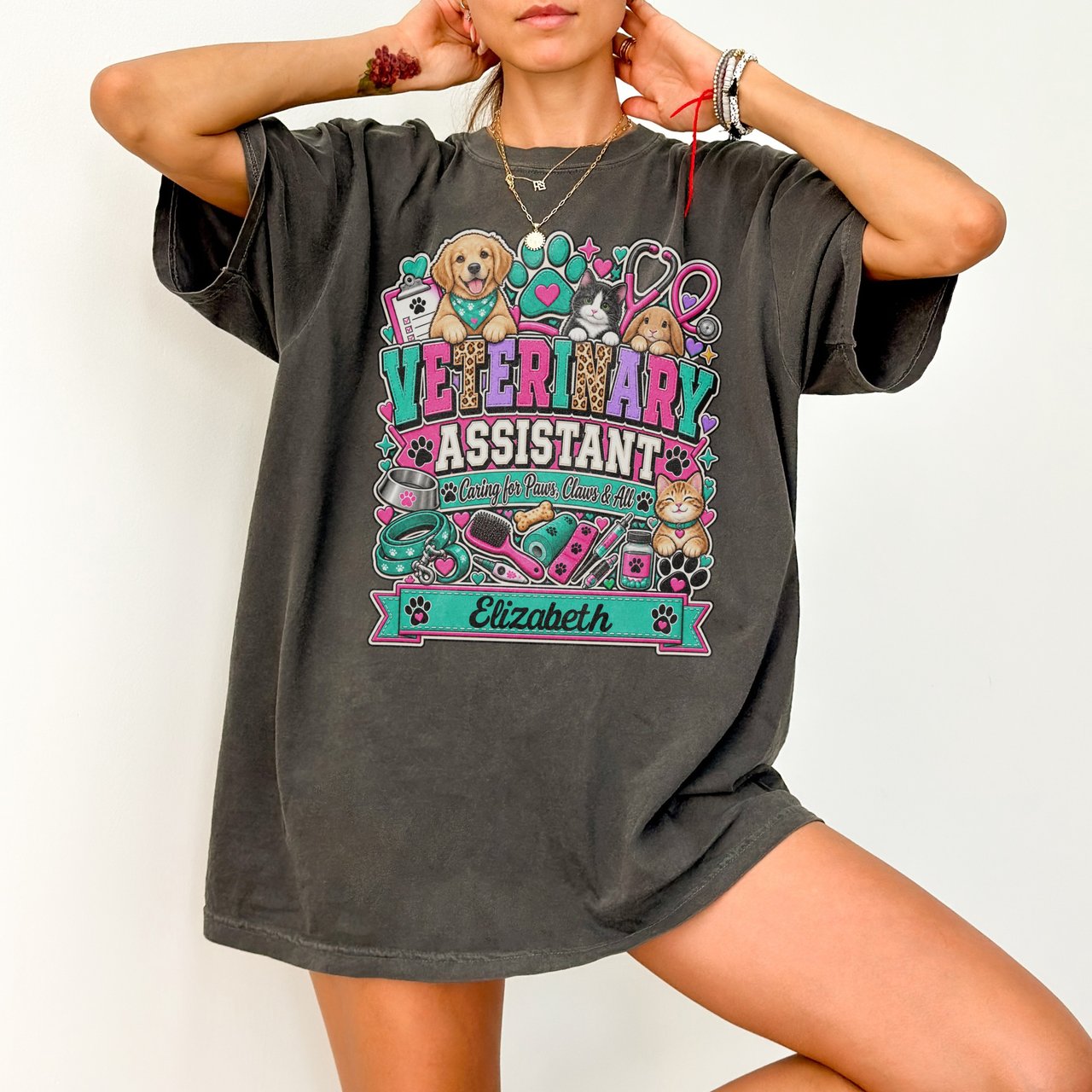 Veterinary Assistant Personalized Comfort Colors® Tee