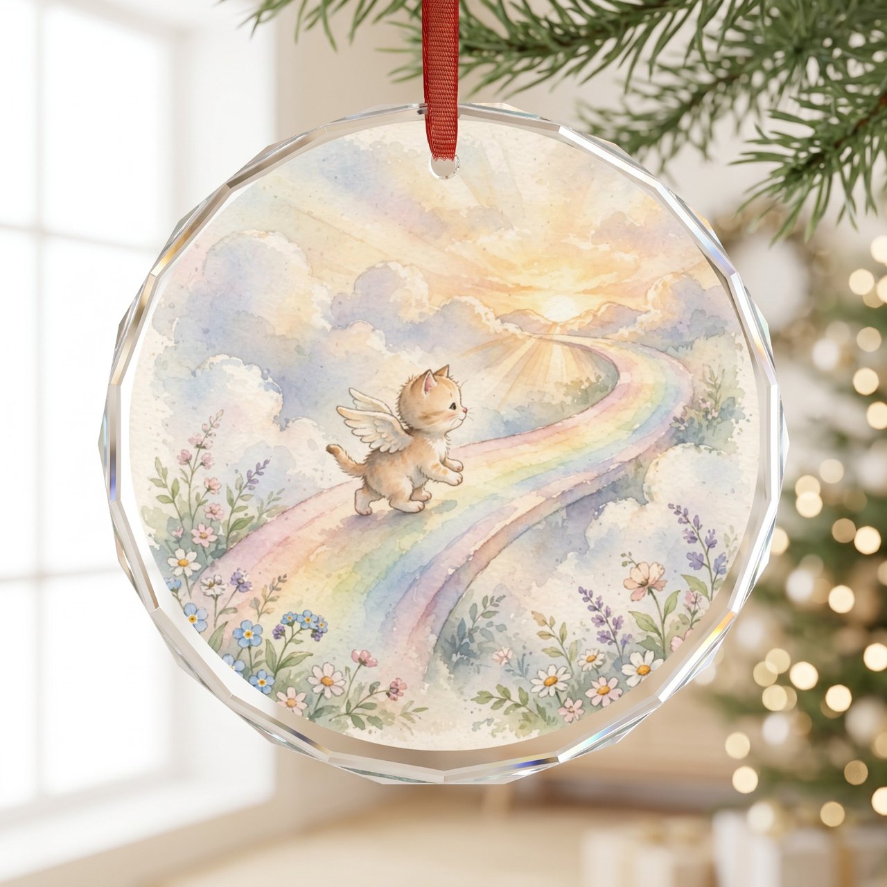 Kitten Memorial Ornament | Rainbow Bridge Kitten | Cat Loss Gift