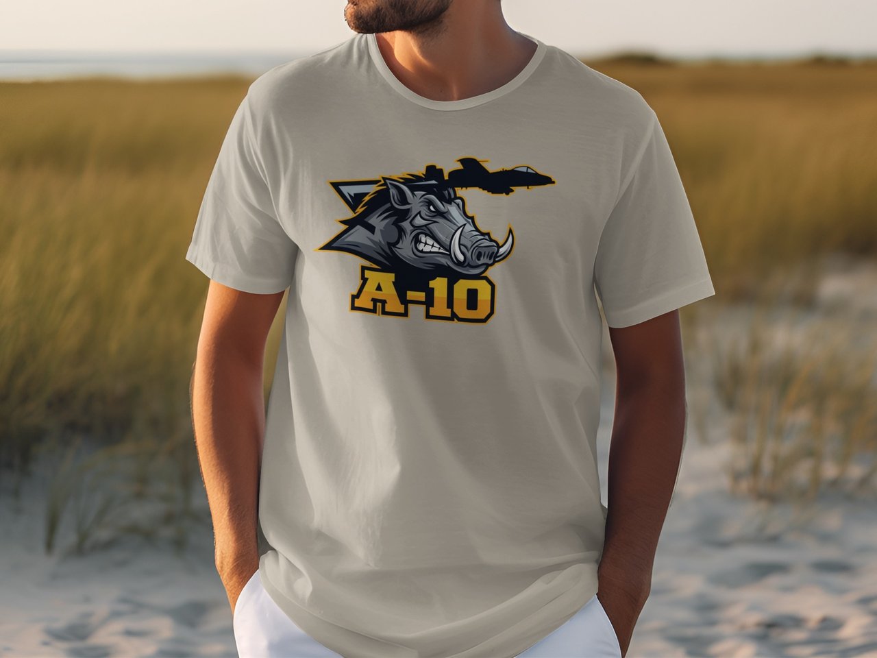 A-10 Warthog Boar Jet Fighter T-Shirt, Military Aviation Air Force Pilot Tee, Patriotic Veteran Gift for Him, USAF Plane Shirt