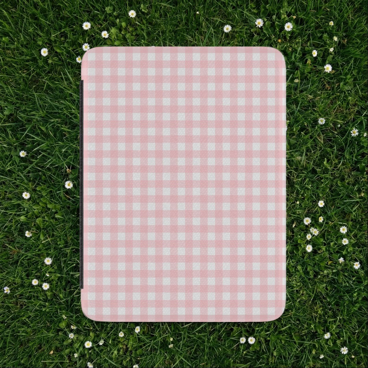 Pink Gingham Kindle Case