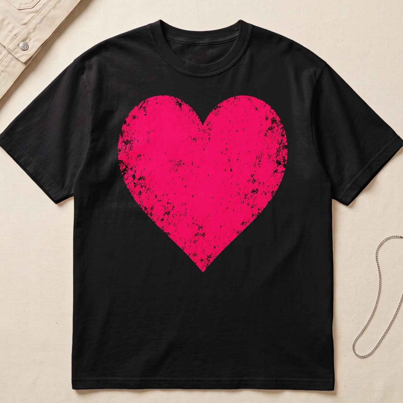 Distressed Pink Heart T-Shirt, Grunge Valentine Graphic Tee, Retro Aesthetic Punk Love Shirt, Y2K Edgy Cute Galentine Gift for Her Top