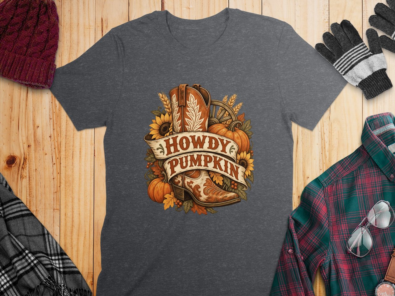 Howdy Pumpkin Western Tee