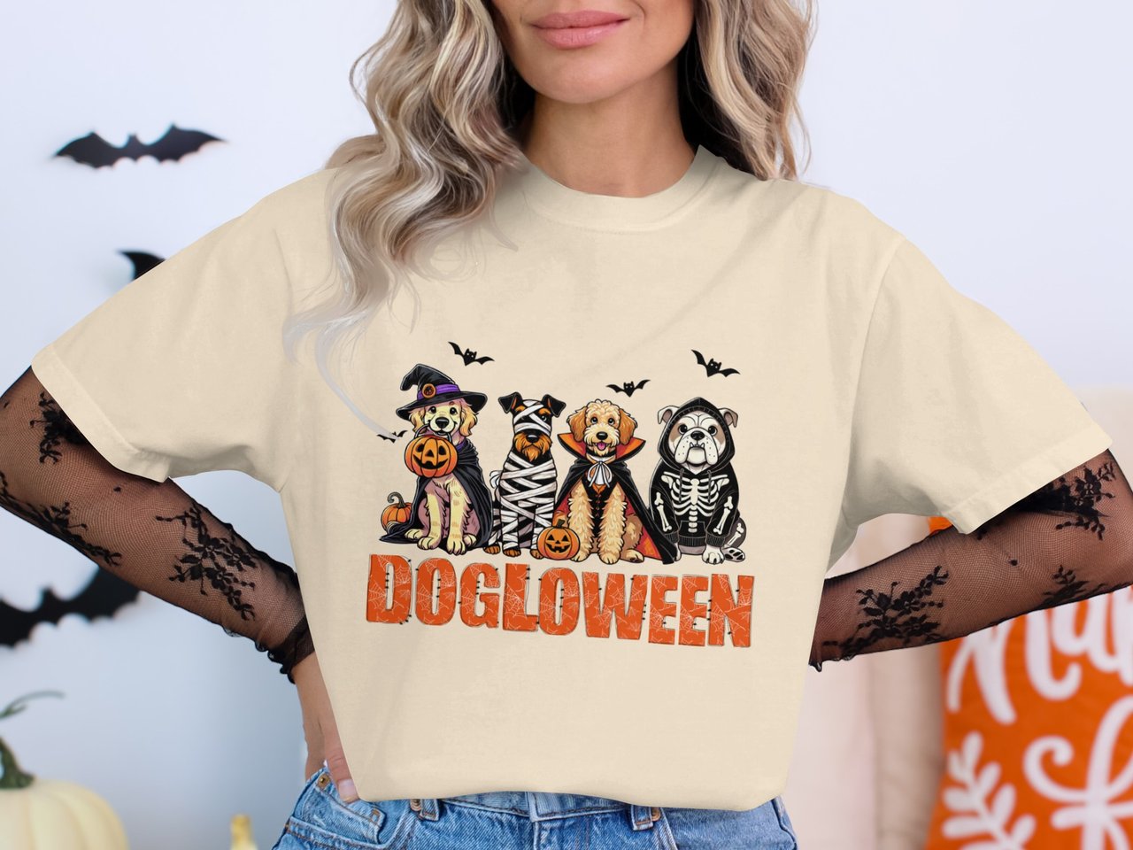 Dogloween: Spooky Pups Parade Premium T-Shirt