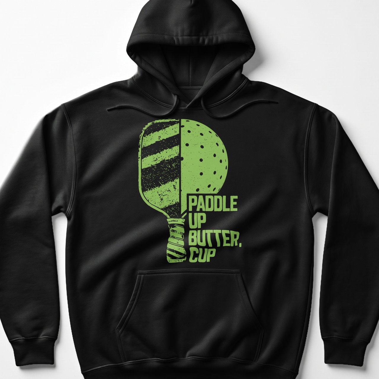 Pickleball Gildan Fleece Hoodie, Paddle Up Butter, Cup, Court Pullover