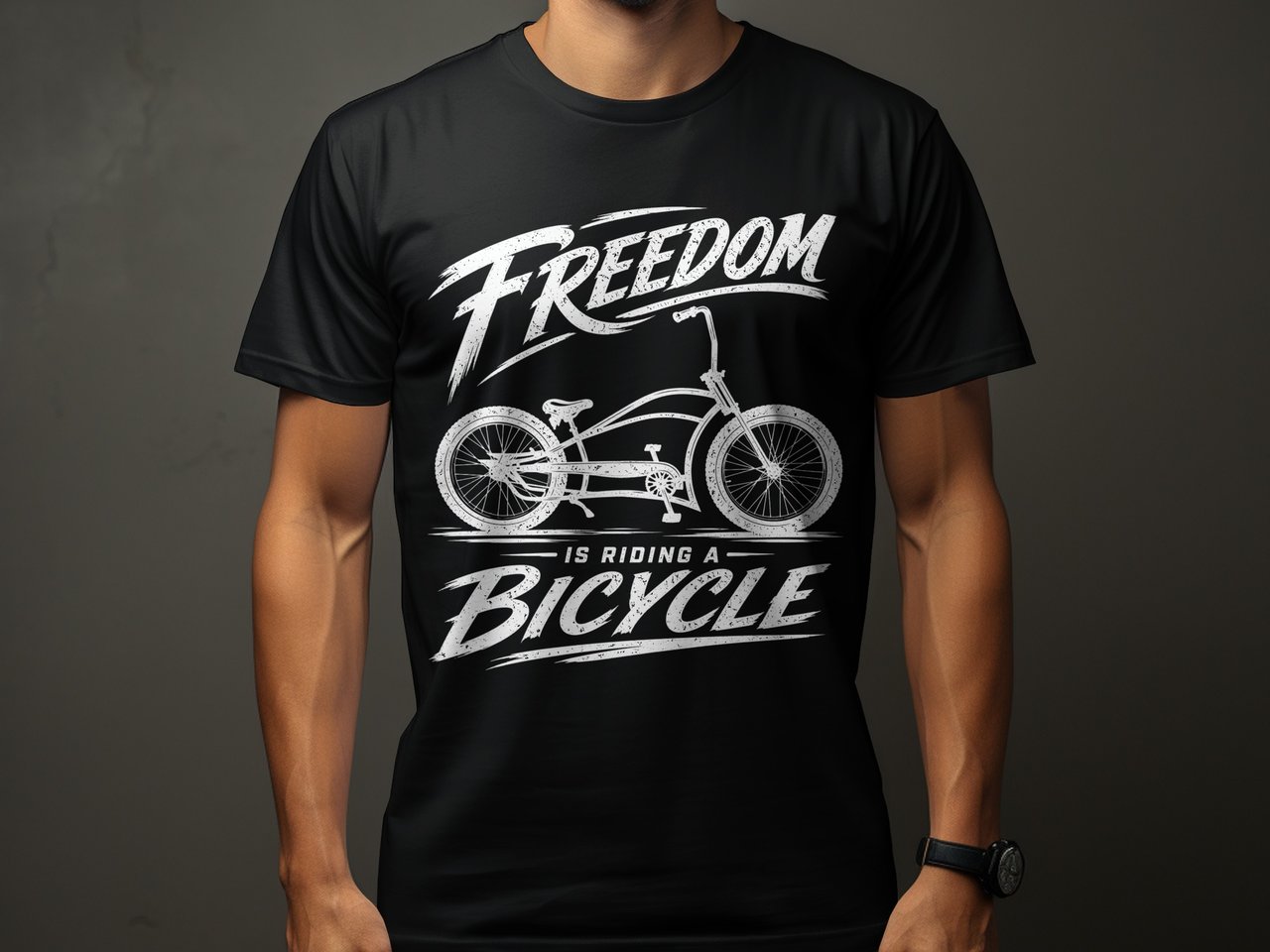 Freedom Is Riding a Bicycle | Stretch Cruiser T-Shirt