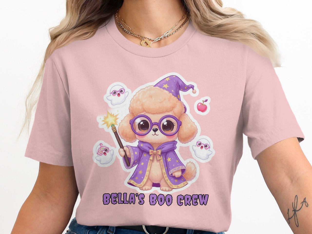 Cute Poodle Wizard Sweatshirt, Halloween Dog Graphic, Kids and Adults Magical Apparel, adult and kid size t-shirts