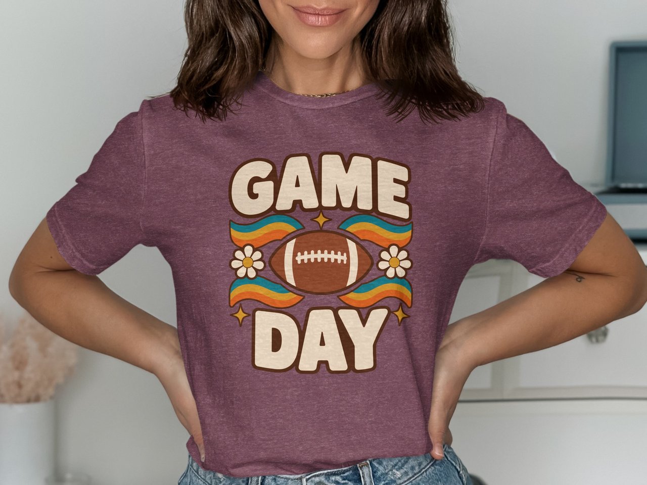 Retro Game Day Football Tee
