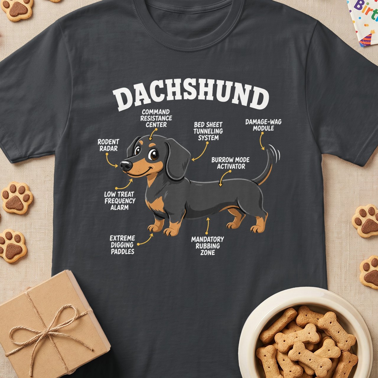 Dachshund Systems Diagram Tee