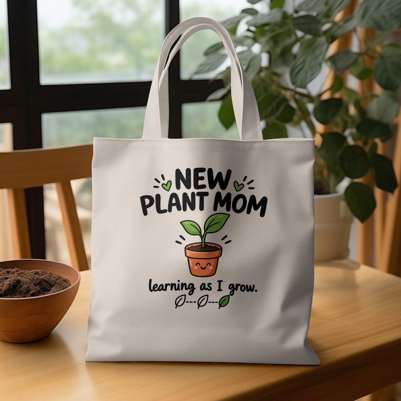 New Plant Mom Tote Bag
