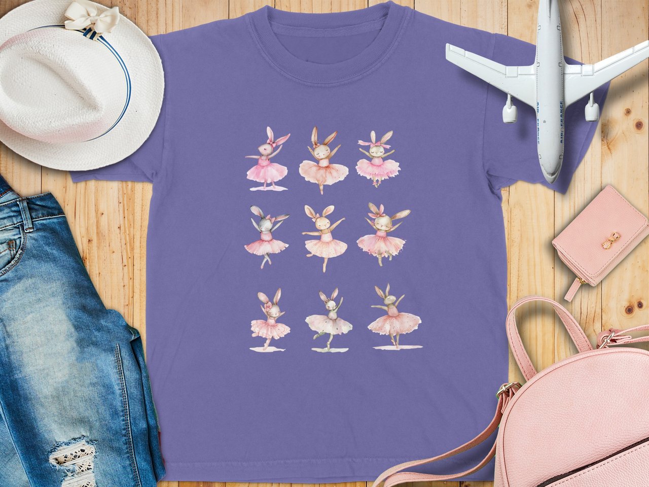 Watercolor Ballerina Bunny Tee