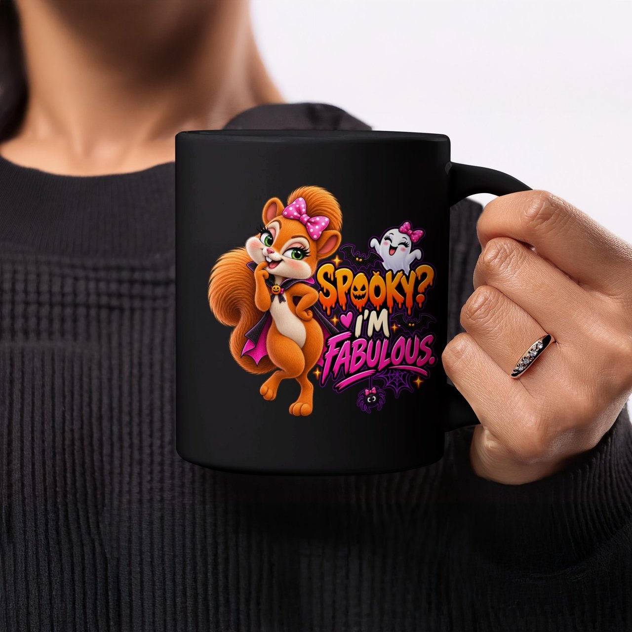 Spooky I'm Fabulous Squirrel Mug