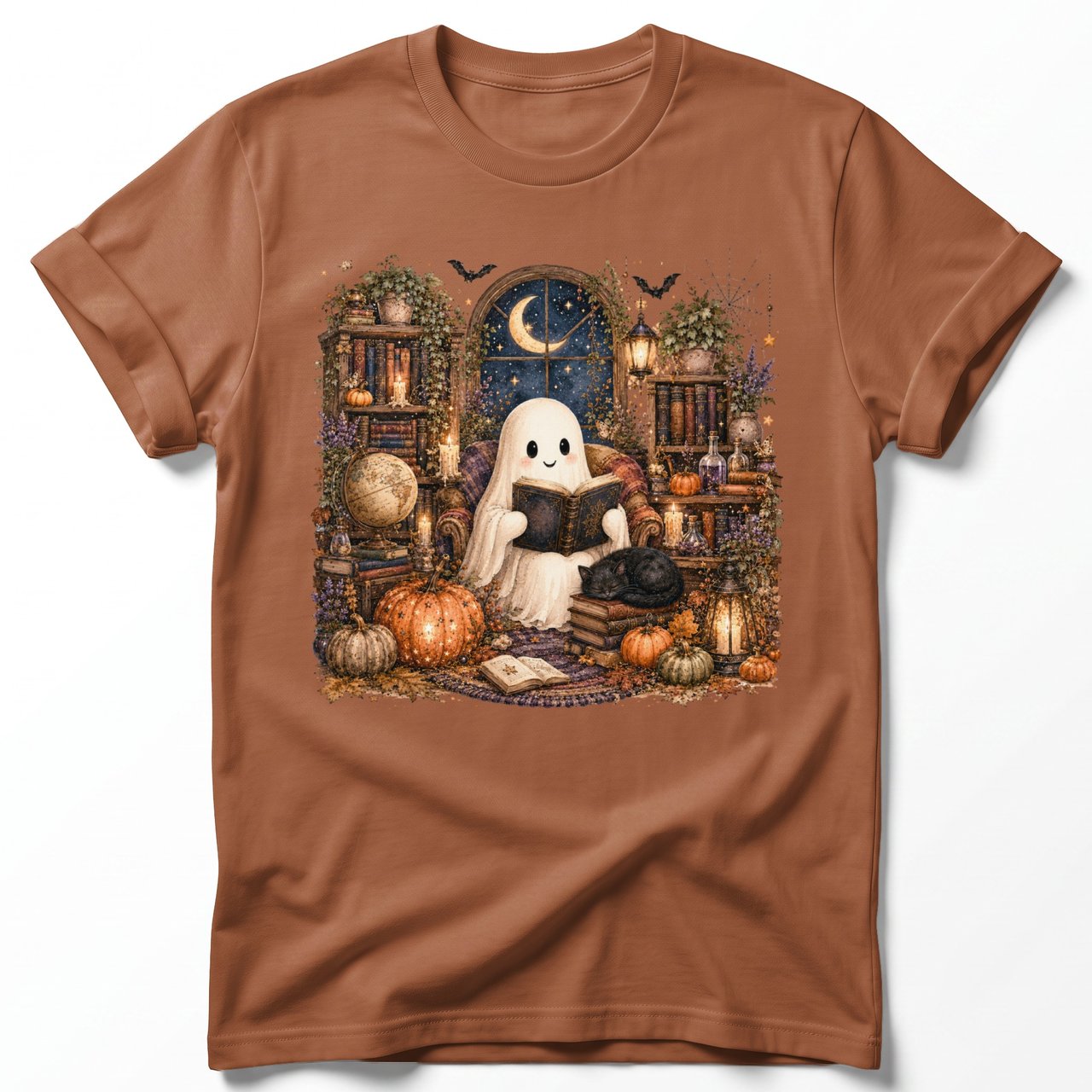 Cozy Bookish Ghost Tee