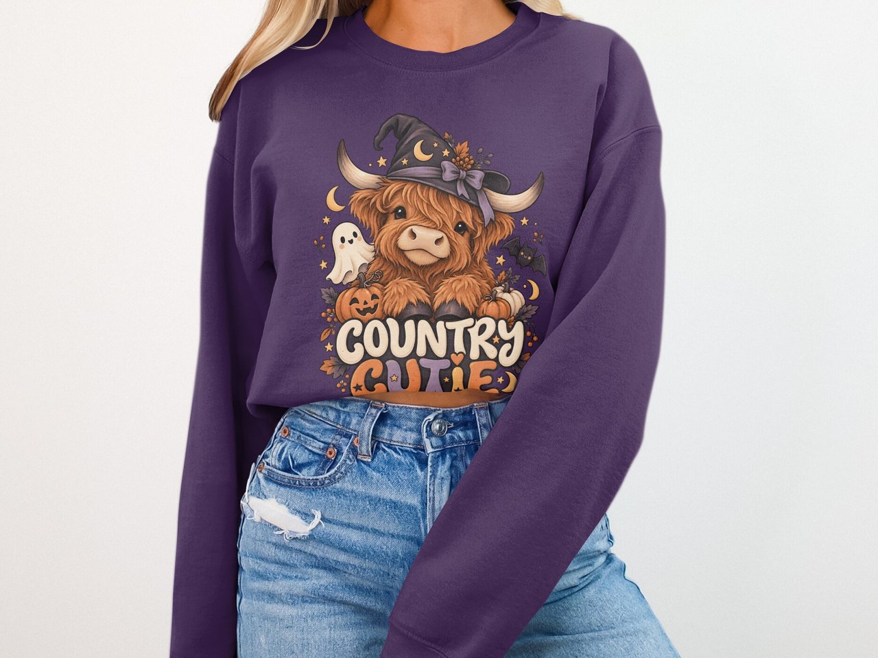 Country Cutie Highland Cow Tee or Sweatshirt
