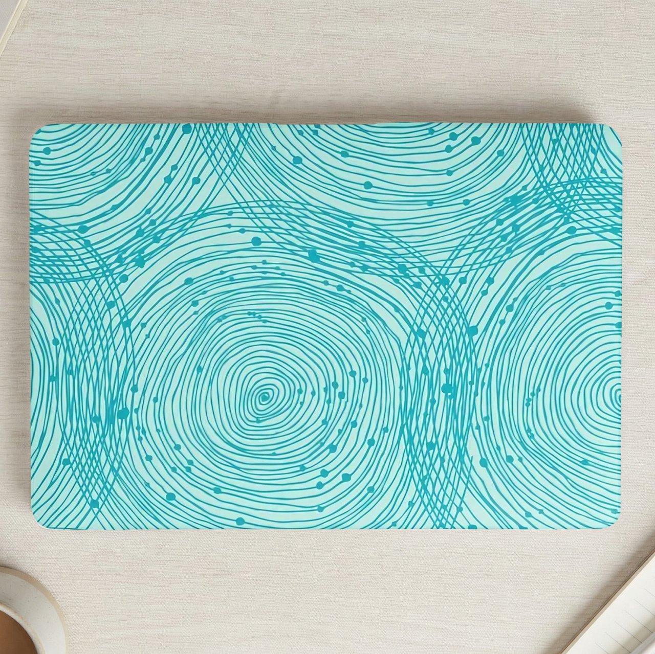 Aqua Ripple Swirl MacBook Case