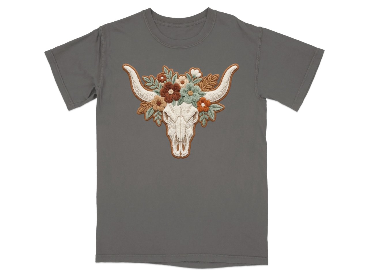 Rustic Bloom Longhorn T-Shirt