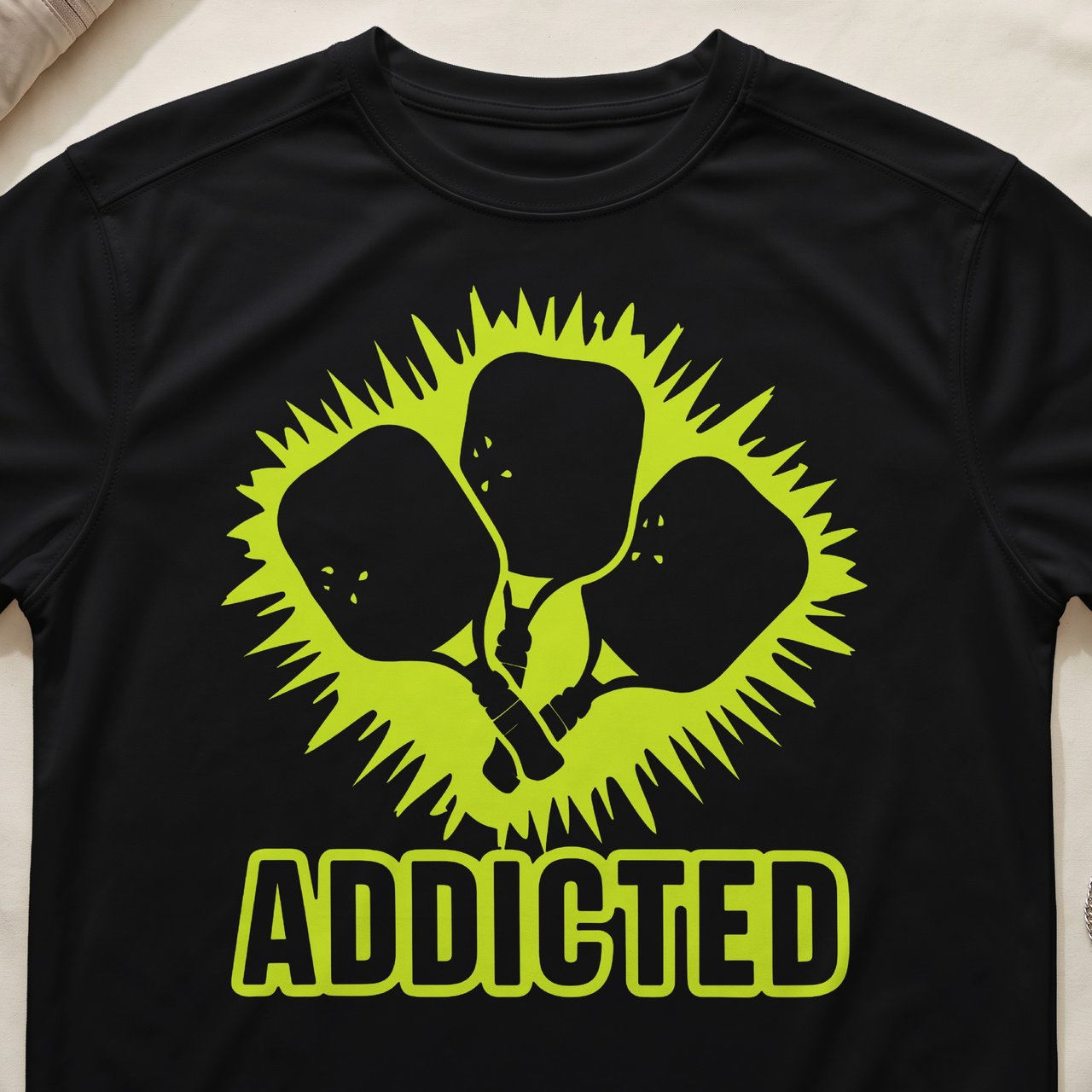 Pickleball Sport-Tek Performance Tee, Addicted Triple Paddle Graphic, Moisture Wicking Court Apparel