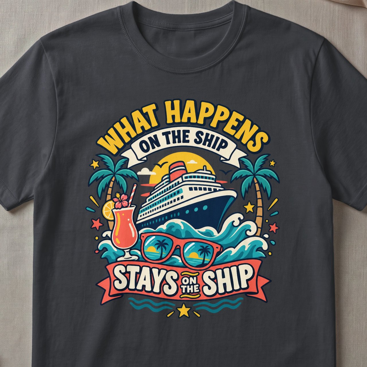 What Happens On The Ship Cruise T-Shirt