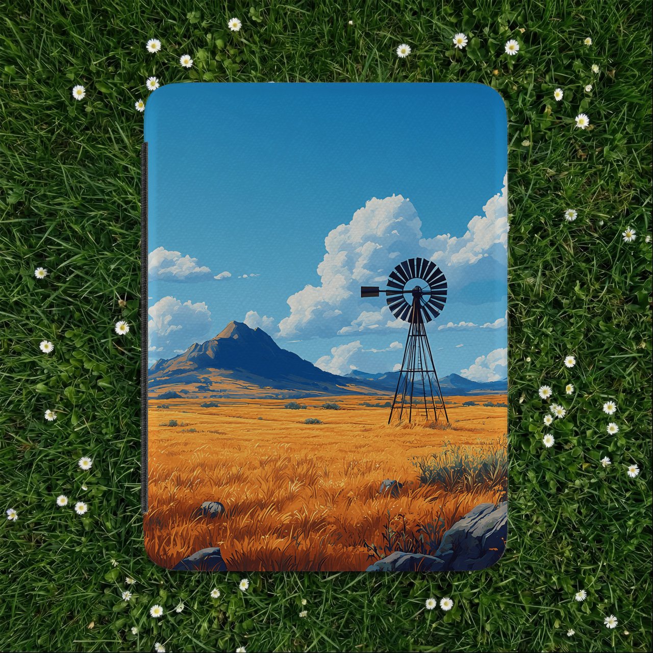 Rustic Windmill Prairie Kindle Case