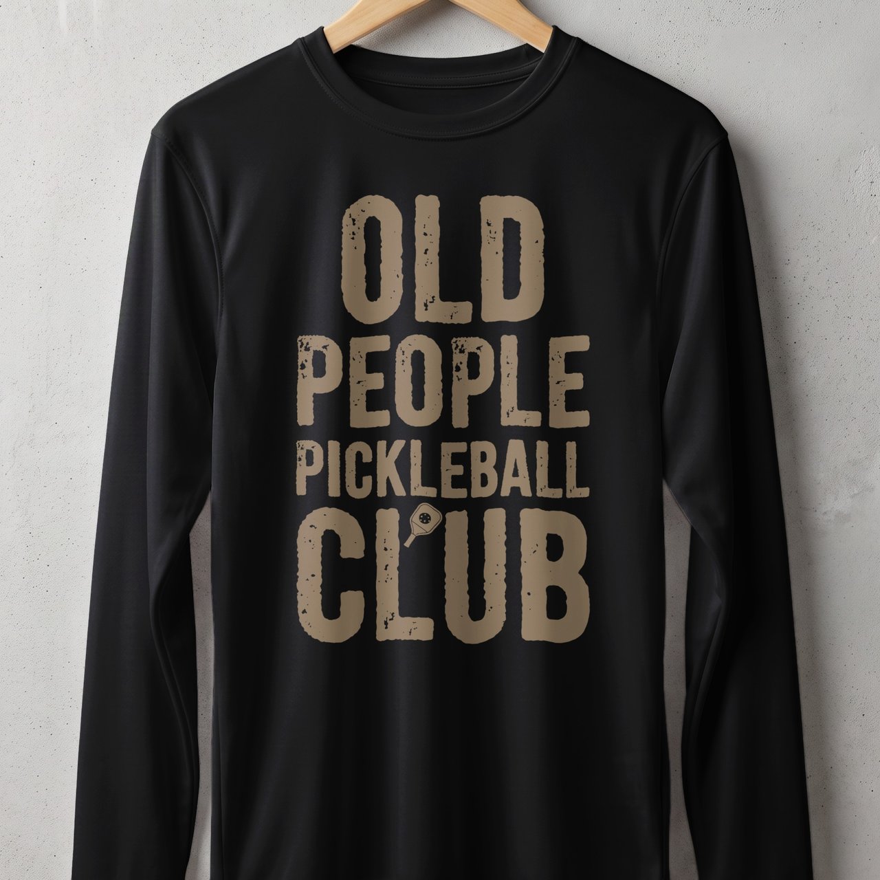 Pickleball Sport-Tek Long Sleeve Tee, Old People Pickleball Club, Performance Sun Shield Shirt