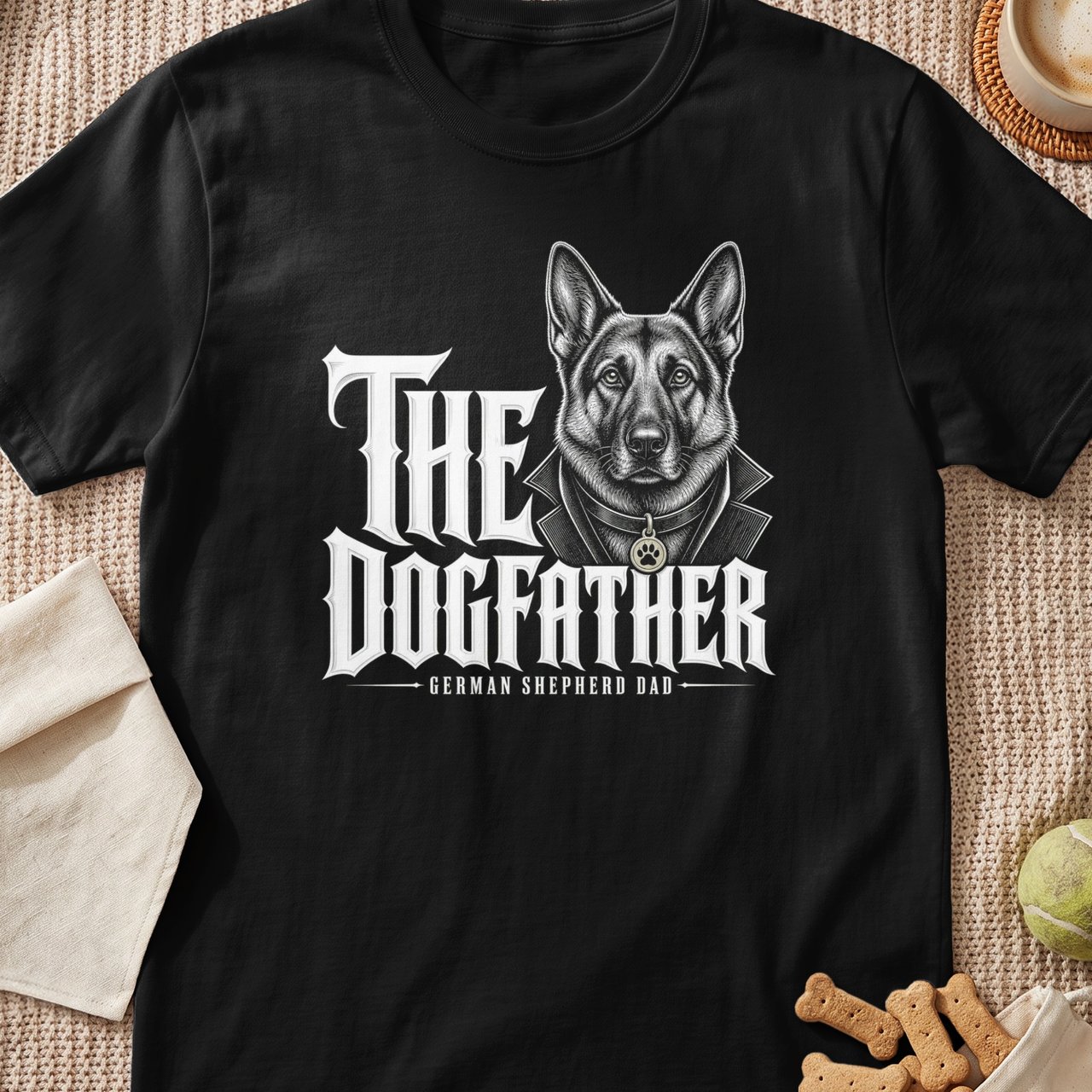 The Dogfather German Shepherd Dad Tee