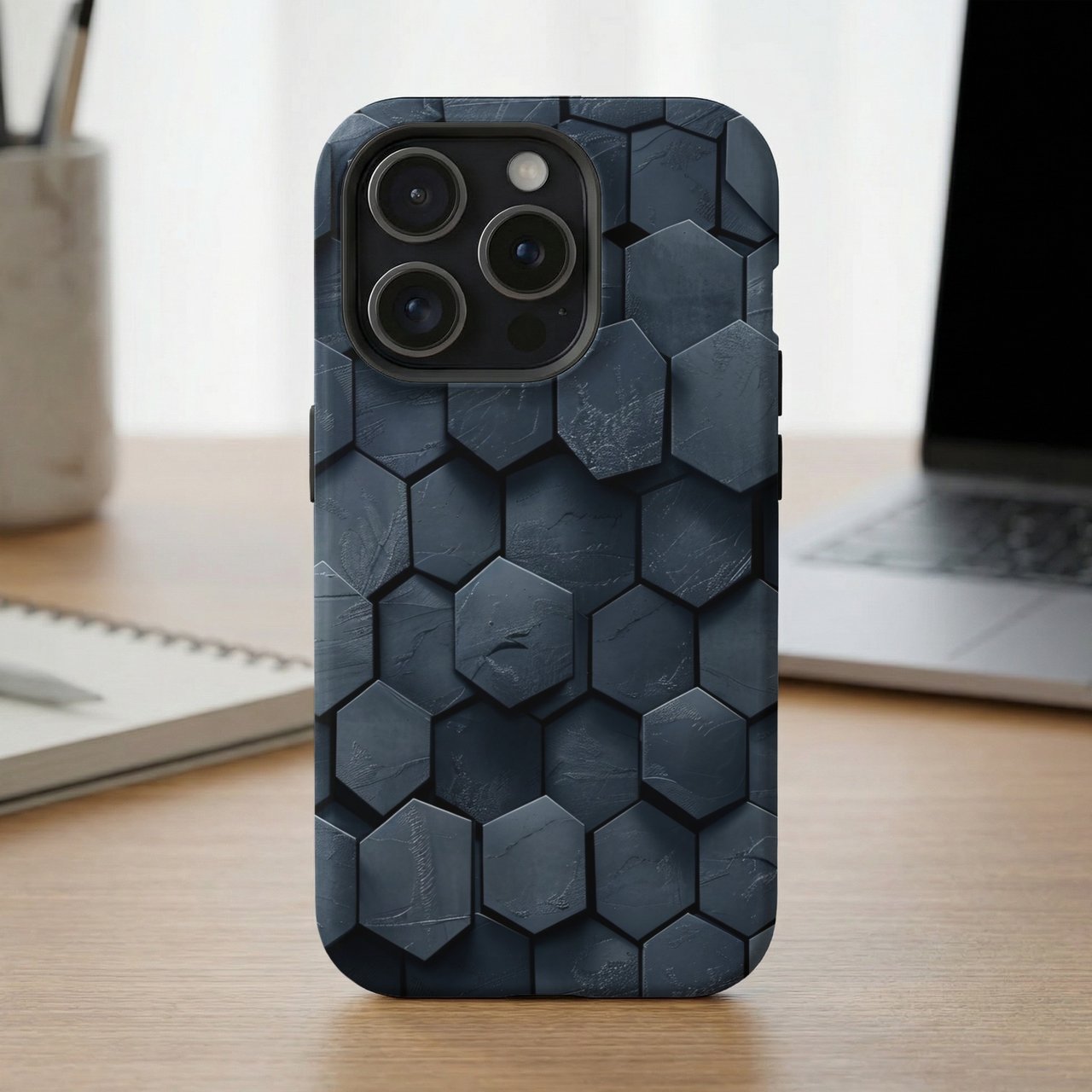 Dark Slate Hexagon MagSafe® Phone Case
