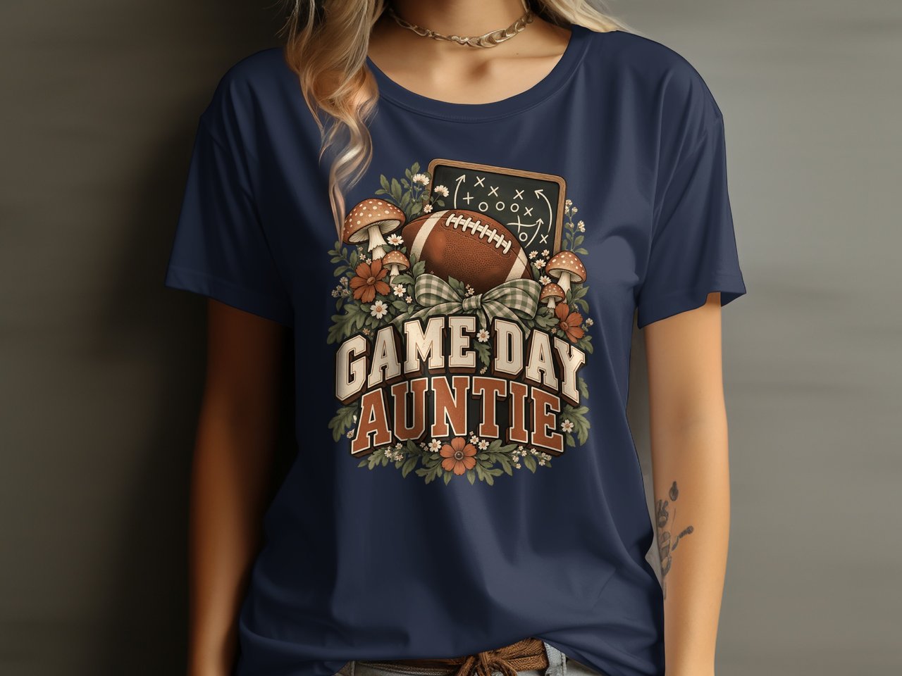 Game Day Auntie Football Tee or Sweatshirt