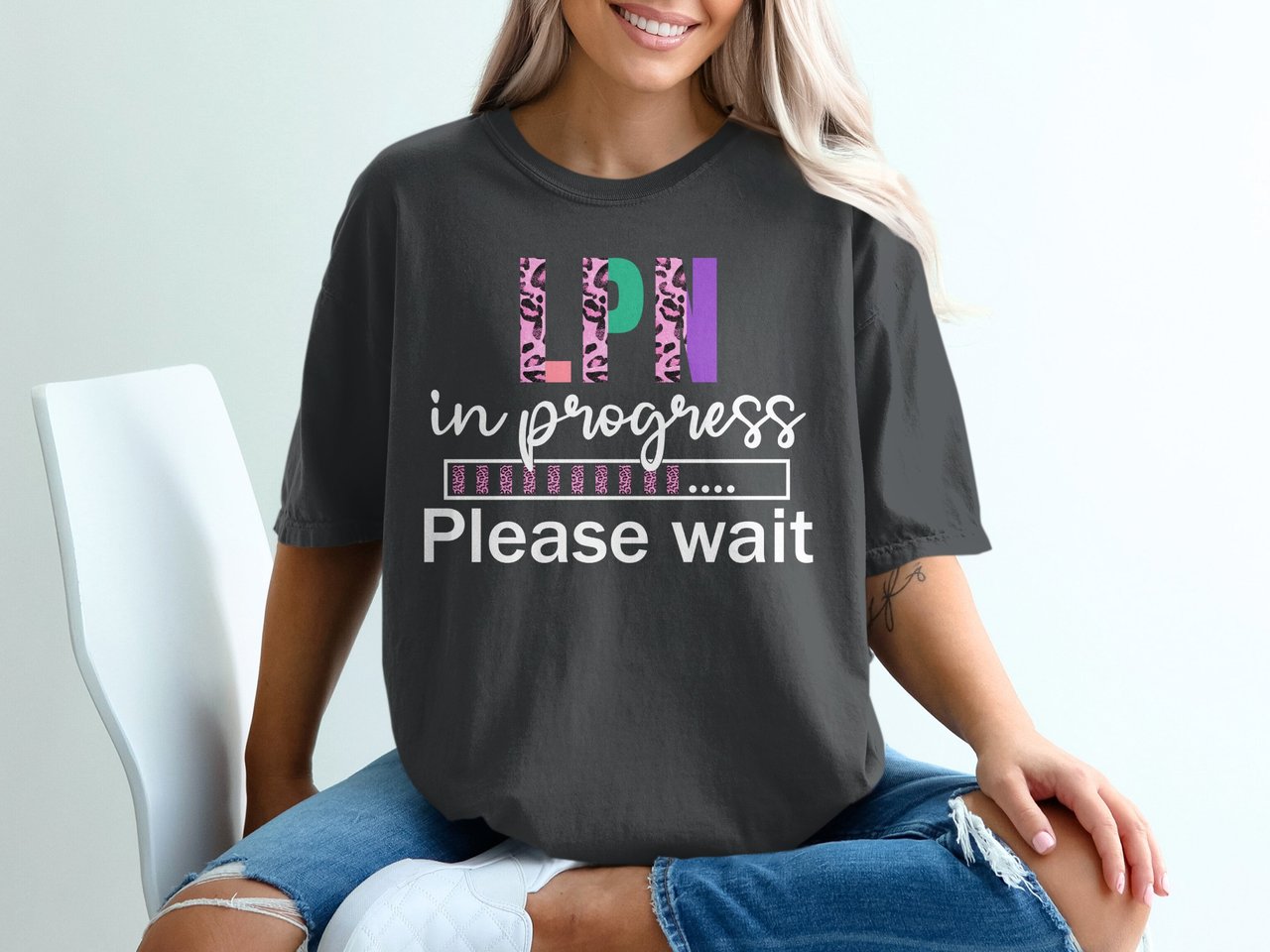 LPN In Progress Leopard Print Graphic Tee