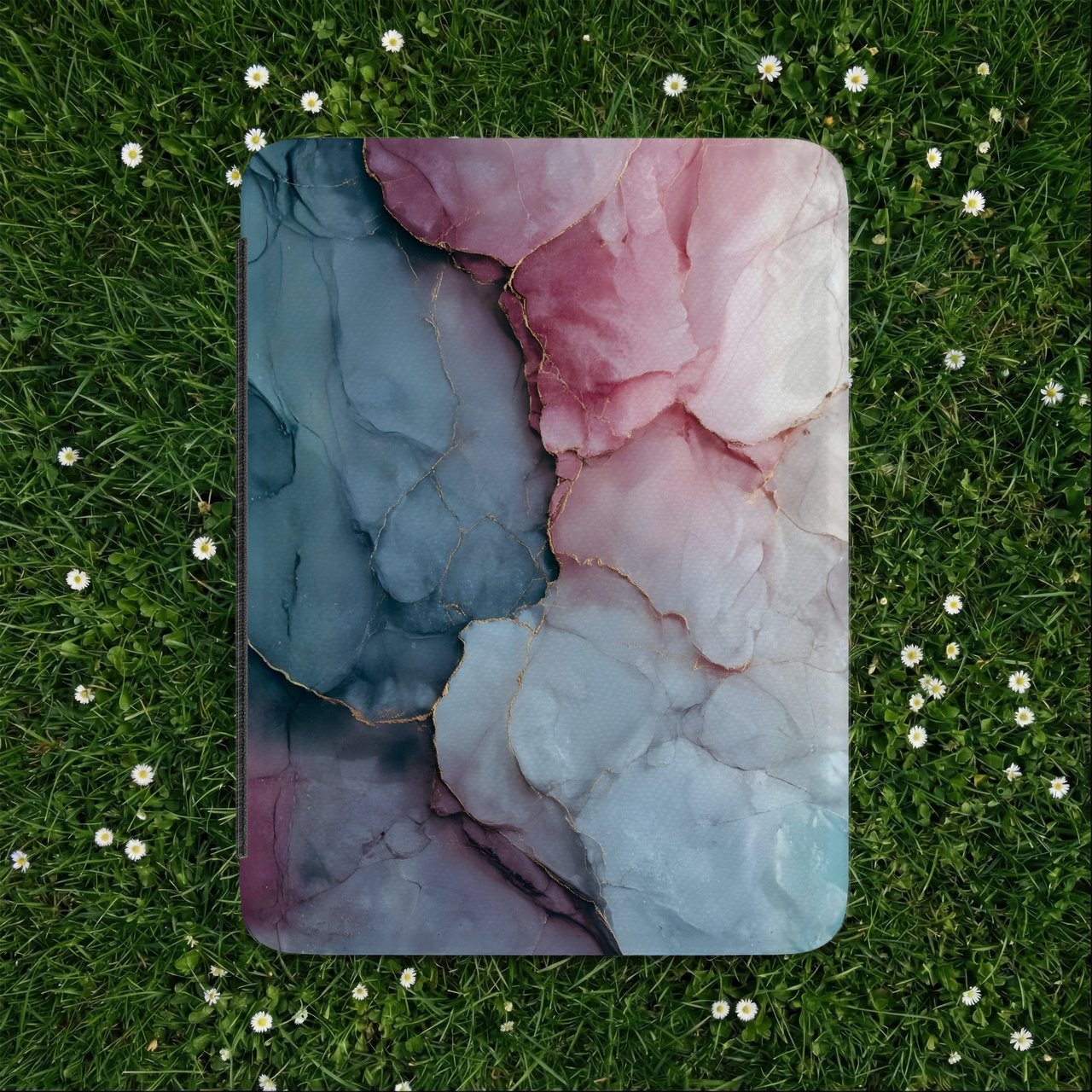 Pink and Teal Marble Kindle Case