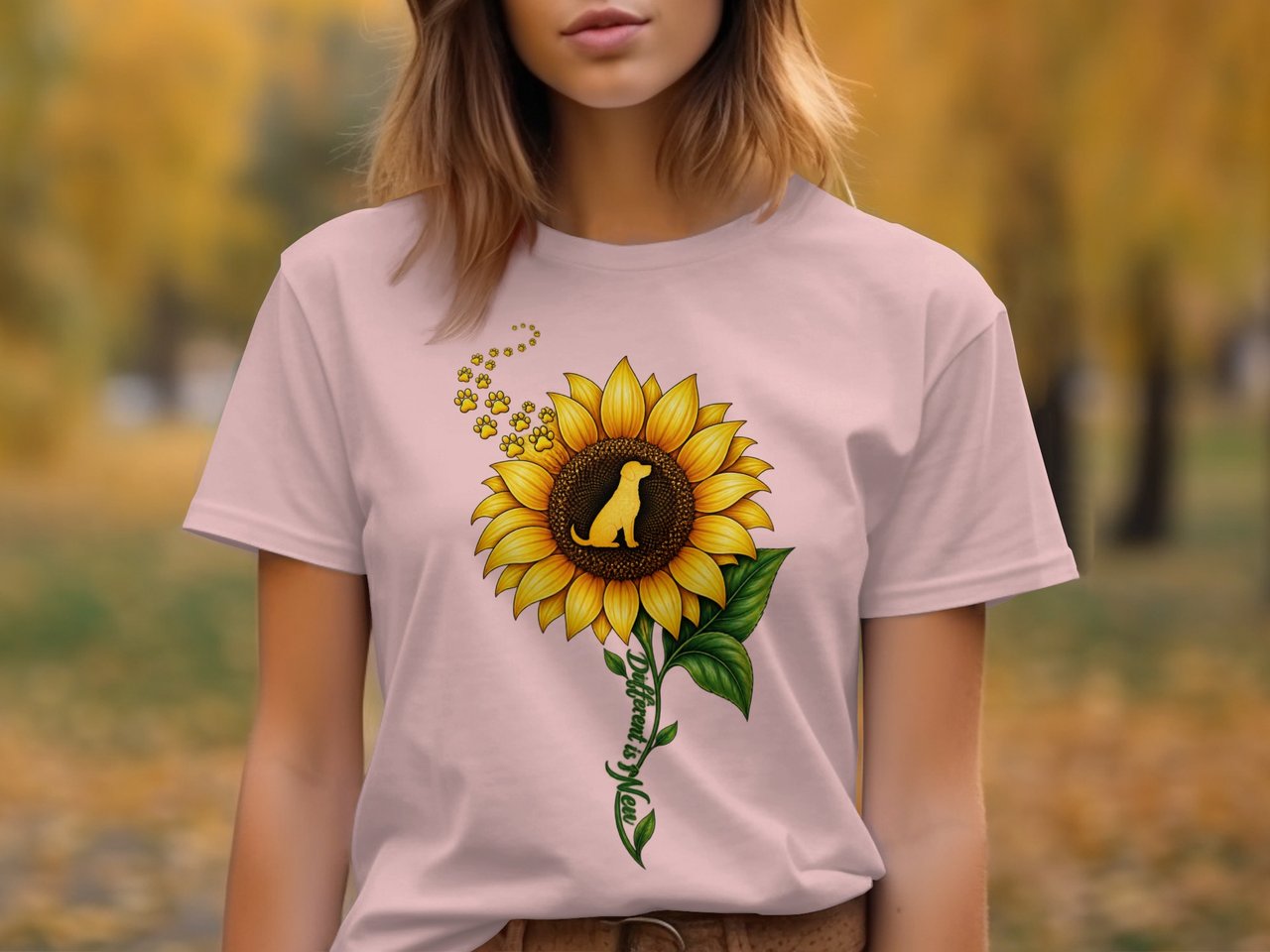 Sunflower Dog Different Is Nice Tee