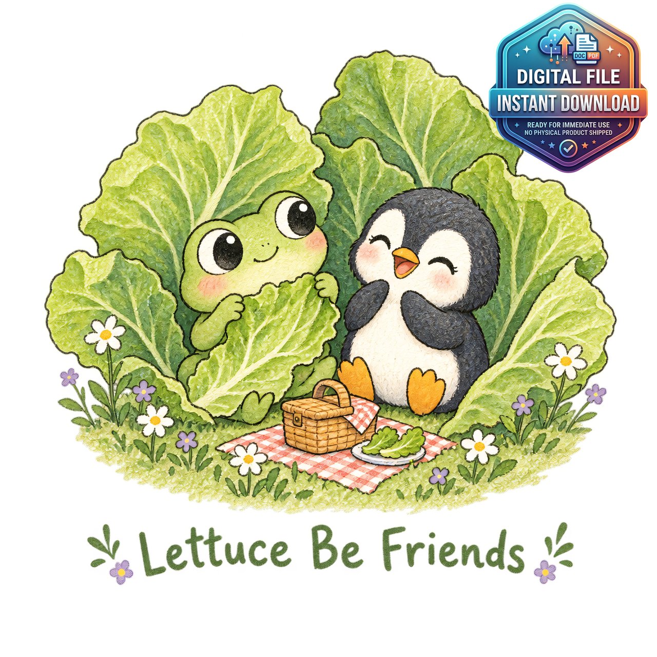 Lettuce Be Friends Clipart