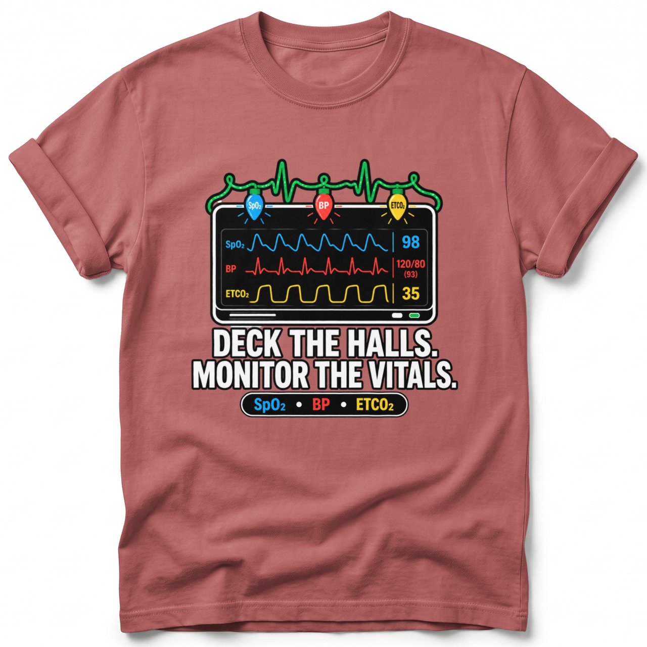 Deck The Halls Monitor The Vitals Tee