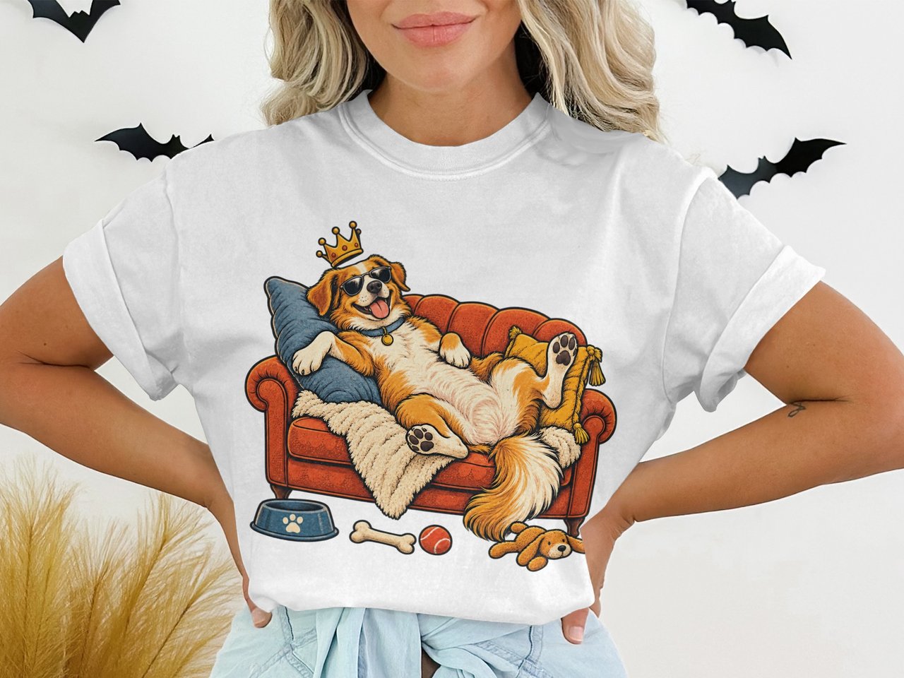 King of the Couch Dog Tee