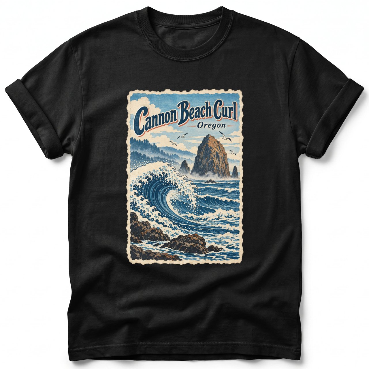 Cannon Beach Curl ~ Comfort Colors Premium Tee