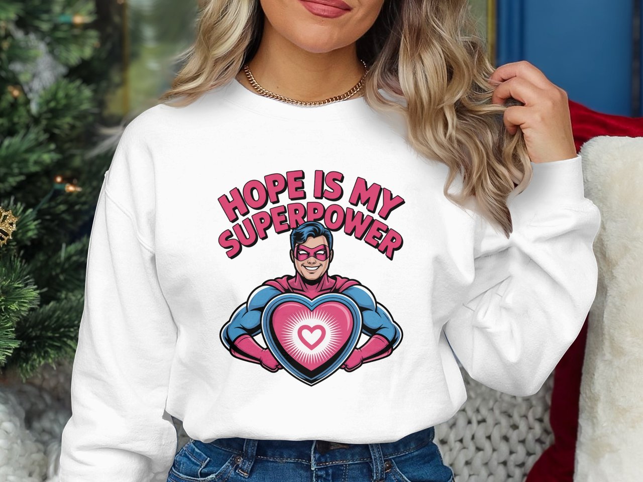 Cancer fighting t-shirt, Hope is My Superpower, Hero Heart Tee, Graphic Novel Style, Positive Message Shirt, Inspirational Clothing